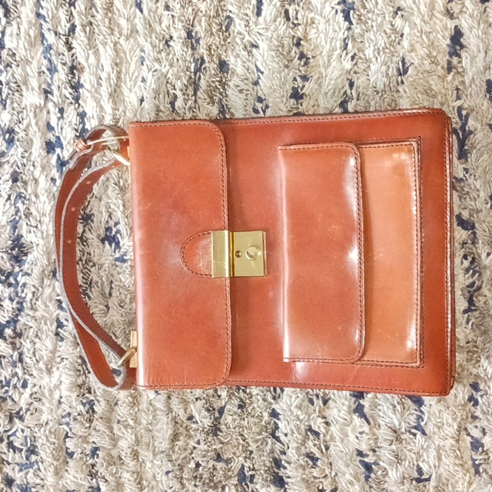 💼  Vintage Amiet leather briefcase